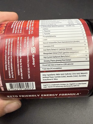 Gamersupps Red 40 RFK Energy Caffeine 100 Servings Art Tub NEW SEALED - Sold out - 第 13/19 張圖片