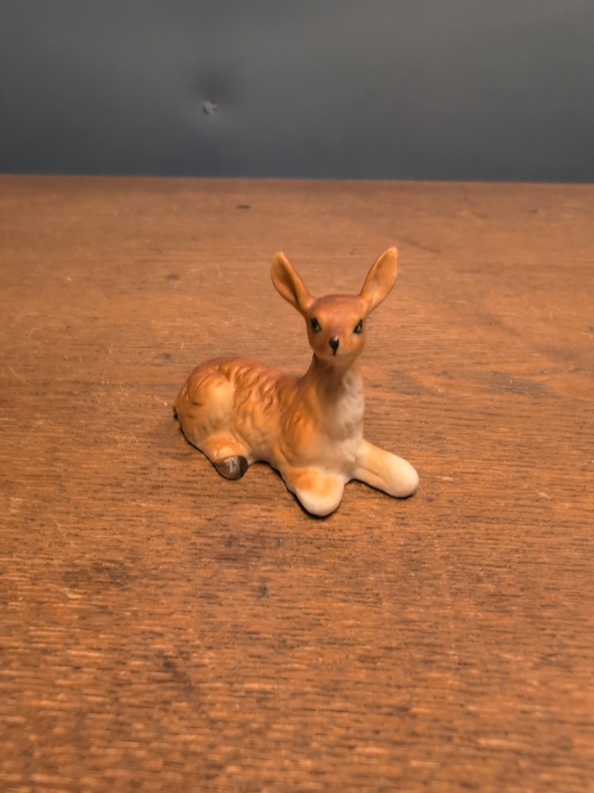 Vintage Japan Deer Doe Fawn Bone China Miniature Figurine, Excellent Condition