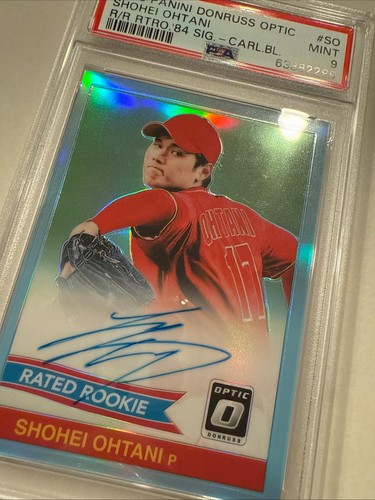 2018 Donruss Optic Carolina Blue RETRO 84’ SHOHEI OHTANI #SO Auto /20 PSA 9 POP6