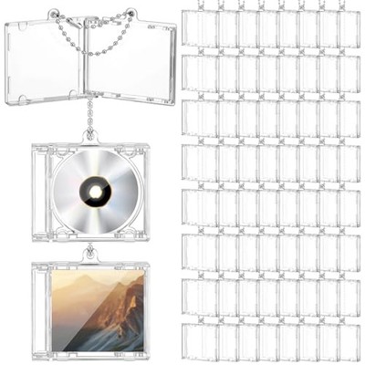 milet CD coverKey chain 13個セット Pcs Mini Cd Keychain Album Cases Plastic Cd Cases Clear DVD Cover