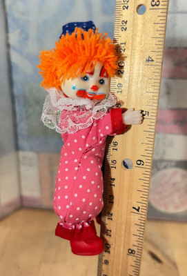 Vintage 80s Russ Clown Clip On Pencil Hugger 4''