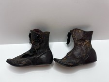 Antique Moloney Bros Children s Leather Button Boots Victorian Era Display