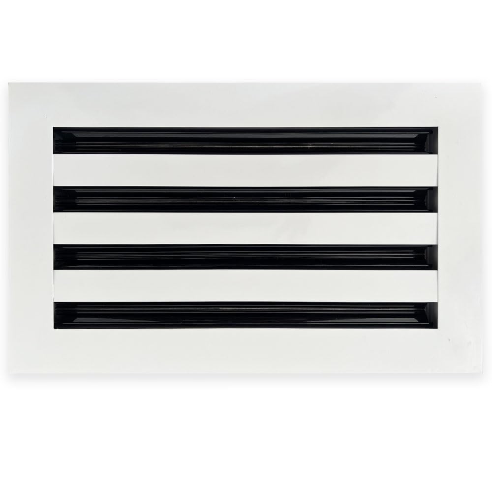 14x8 Modern AC Vent Cover Standard Linear Slot Diffuser - Decorative White Re...