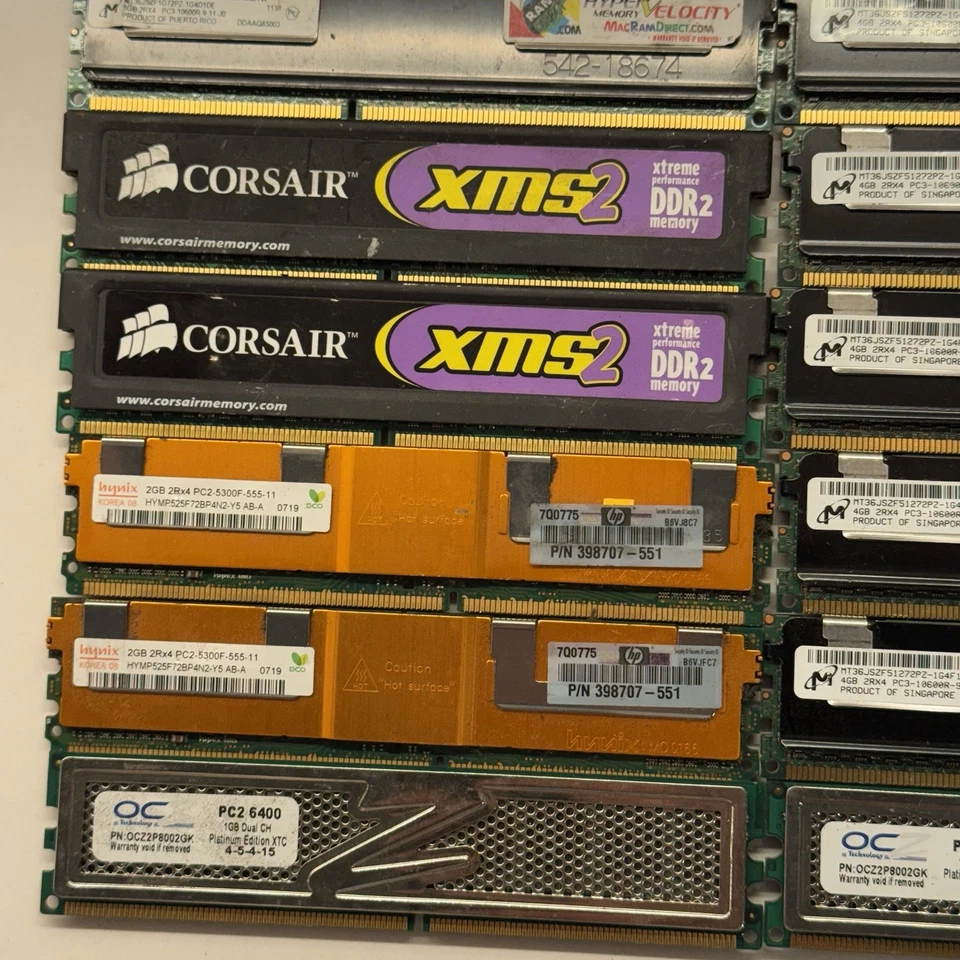 Desktop Computer RAM Memory Lot - 16 Assorted - DDR3 / DDR2 -*AS IS Untested (5) - Image 3 of 4