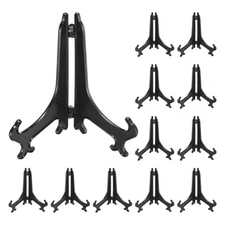 7" Acrylic Plate Stands for Display Stand Plate Holder Black 12PACK