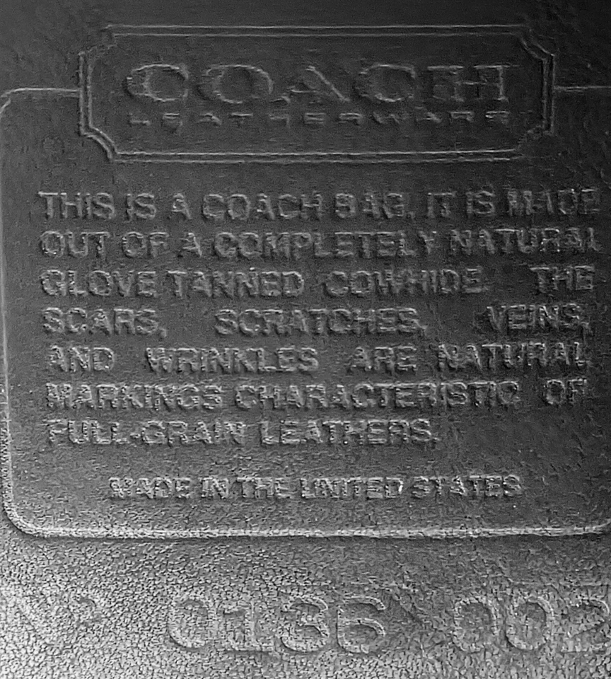 Bolso Cubo COACH LEATHERWARE Pre 1994 BLEECKER Como Nuevo De Colección EE. UU. Bleeker + Etiqueta Colgante Foto 2 de 4