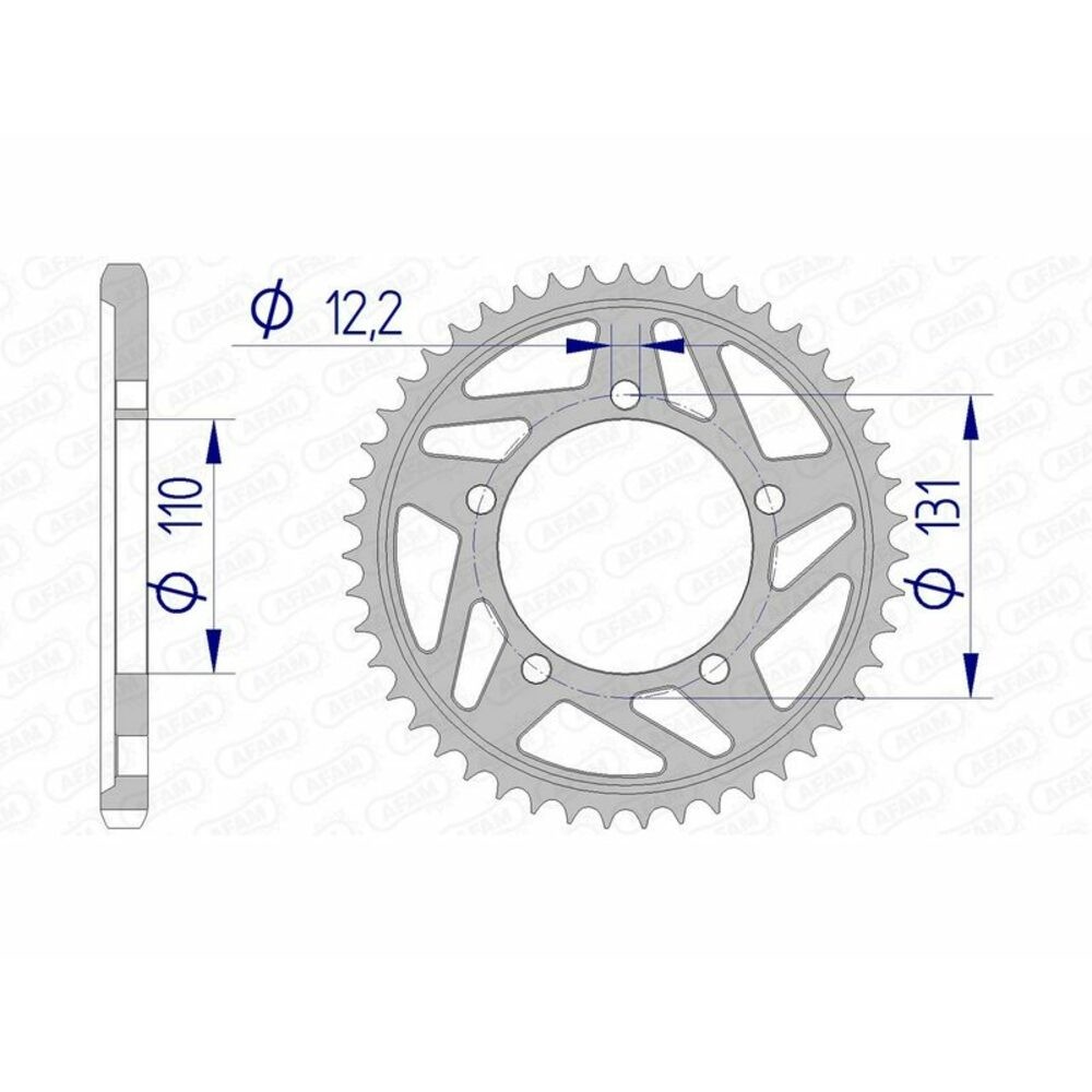 AFAM Aluminum Crown 165800-Pitch 525 For Motorcycle Parts Accessories