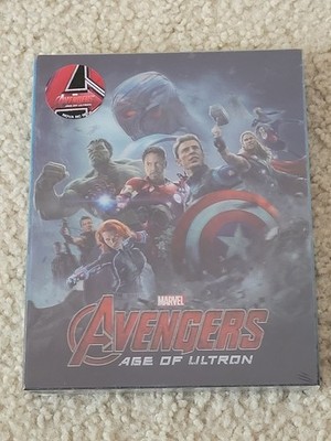 Avengers: Age of Ultron 3D Nova Media Exclusive Steelbook Lenticular Slip  NEW