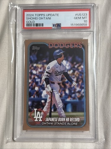 Shohei Ohtani 2024 Topps Update Series - Checklist #US123 Gold /2024 PSA 10