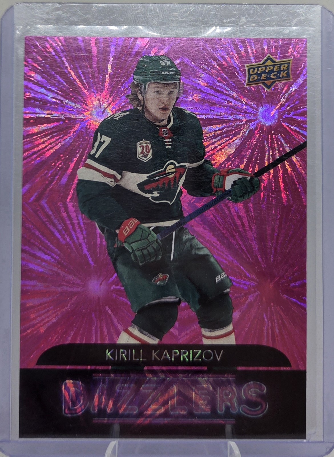 2020 Upper Deck Extended Series Dazzlers Kirill Kaprizov Pink SP Rookie