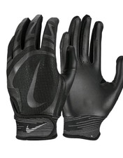 Nike Huarache Series Youth Boys Baseball Batting Gloves Pair - Black - Large