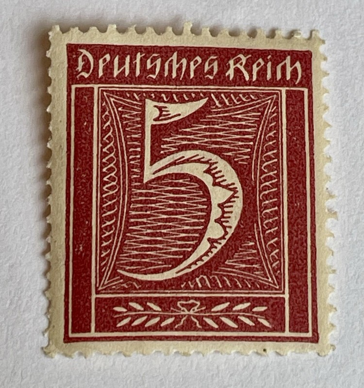 STAMP - GERMANY - DEUTSCHES REICH - 5 PFENNIG - 1921