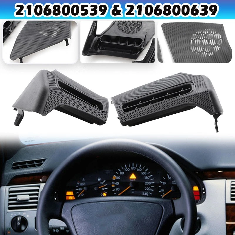 2x cubiertas de rejilla de altavoz de ventilación de tablero para Mercedes Benz W210 E320 E430 E300 E420 Foto 2 de 4