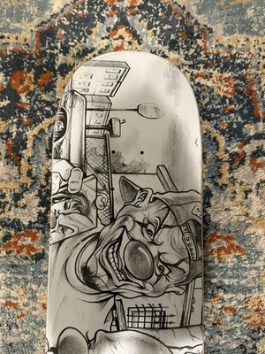 Supreme x Mister Cartoon Skateboard Deck,Black & White Color,New