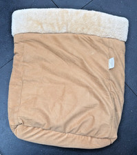 Cozy Sherpa Pet Sleeping Bag Dog Cat Bed Soft Warm Tan Suede Plush Nest