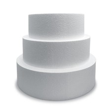 Cake Dummies 5 Inch Deep Round Sizes 3 - 12 Inch Polystyrene Dummy Cakes