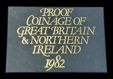 1982 The Royal Mint Coinage of Great Britain & NI UK Seven 7-Coin Set In Case