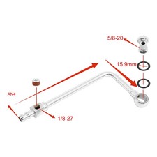 8126 Performer Carb Fuel Line Kit 38in Hose Barb Inlet