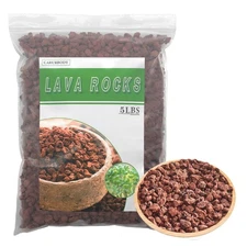 CARURBODY Red Lava Rocks for Plants - 100% Pure Volcanic, No Dyes/Chemicals