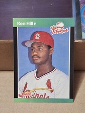1989 KEN HILL DONRUSS THE ROOKIES BASEBALL ROOKIE CARD RC #31 STL CARDINALS . rookie card picture