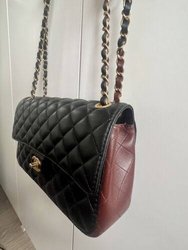 CHANEL Classic Flap Gold Hardware Bag Medium Two-Toned Leather 2020 Release - Picture 10 of 10