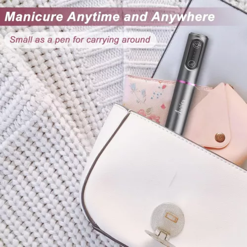 Profi Nagelfräser Kabellos mit Akku Elektrische Nagelfeile Fräser 3 Stufe USB-C - Bild 14 von 16