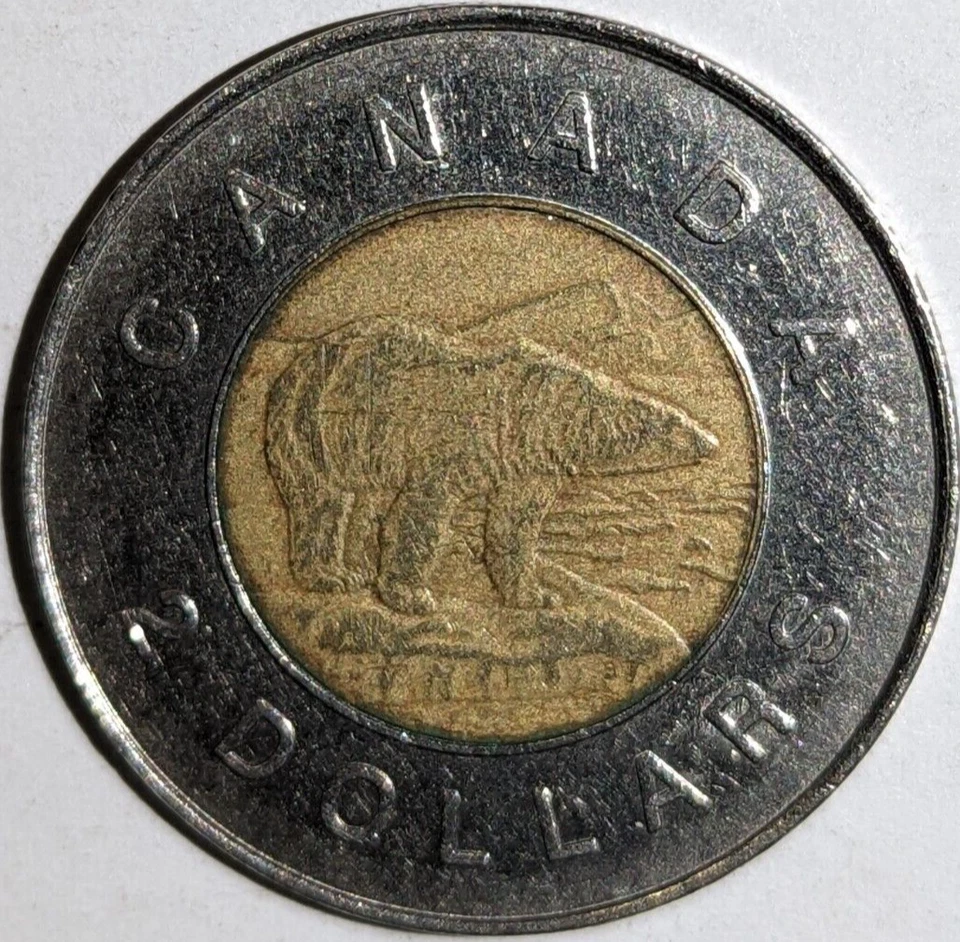 ***Raro*** Canadá 1996 2 dólares | 20+ años ***Duplicación*** #287 Foto 4 de 4