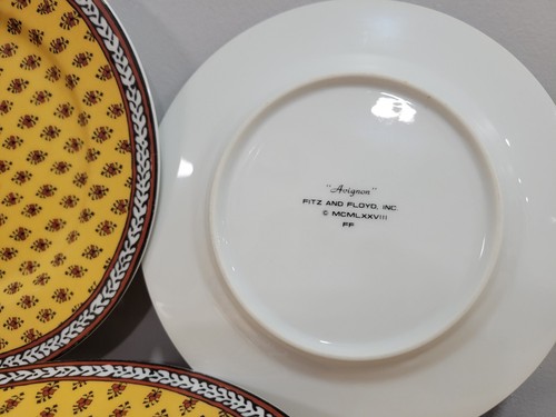 Fitz & Floyd Avignon 3Pcs Salad + Bread Butter Plate Set - Picture 7 of 7