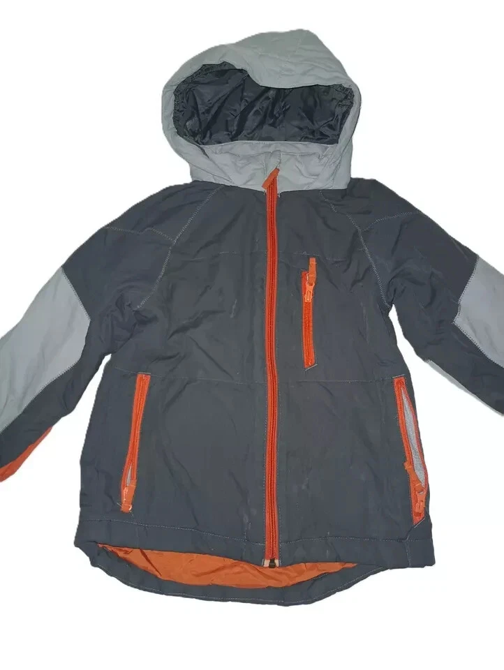 Jaqueta The Children's Place Boys bolsos de lã com zíper cinza tamanho P 5/6 B002 - Imagem 2 de 4