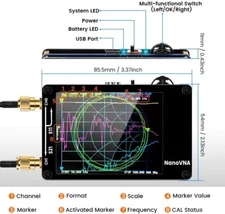 2.8" Vector Network Analyzer 50kHz-900MHz MF HF VHF UHF Antenna Analyzer PC cotr