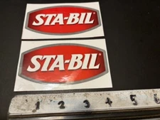 STA-BIL Fuel Stabilizer Racing Decals Stickers NASCAR NHRA Med Size 2PC SET