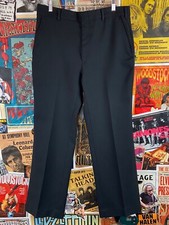 Vintage Men's 70s-80s Black Wrangler Wrancher 35x30 Polyester Trousers Pants