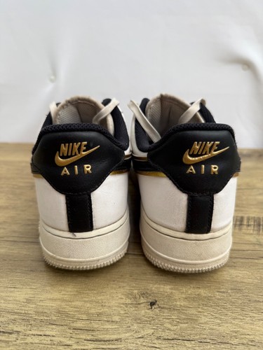 Nike Air Force 1 '07 LV8 Metallic Swoosh Pack Bianco Oro Metallizzato Uomo Taglia UK 7 - Foto 5 di 16