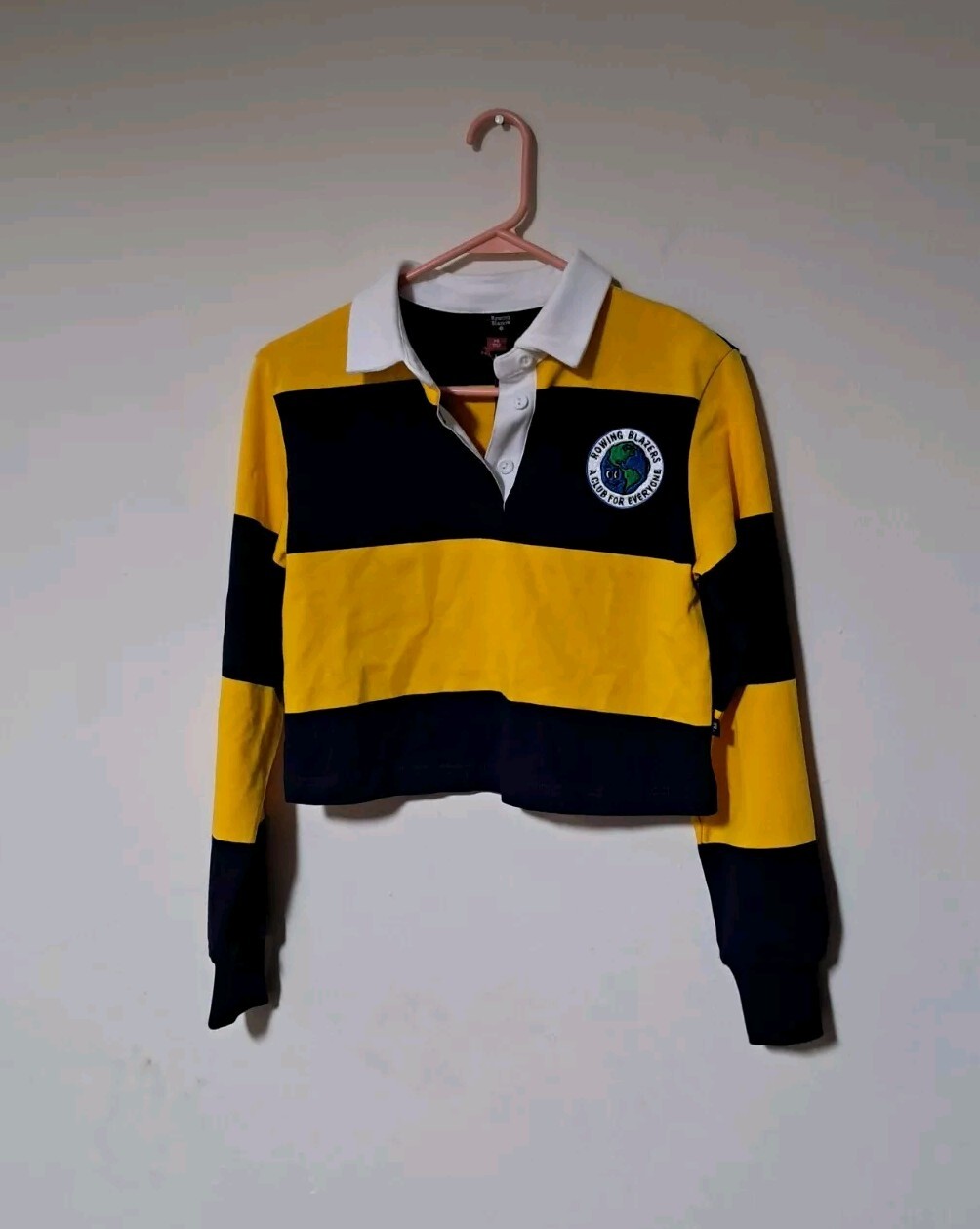 FILA Blazer da canottaggio rugby polo cropped donna maglia manica lunga taglia XS