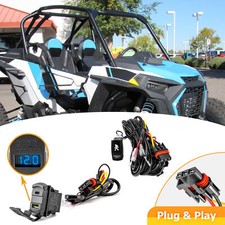 SASQUATCH LIGHTS+Dual USB Type C Wire Kit For Polaris General 1000 Pulse Busbar