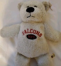NFL Atlanta FALCONS Teddy Bear Plush Animal White Vintage COLLECTORS TOY SPORTS