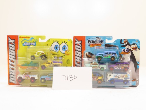 MatchBox 5- Pack SpongeBob Squarepants & The Penguins Of Madagascar Lot NIB 7130 - Picture 5 of 5