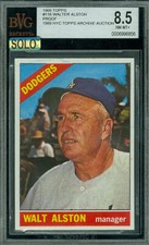 1966 TOPPS LOA #116 WALT ALSTON MG HOFer PROOF BGS 9 MAC SOLO FINEST $800 CARD*