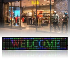 LED Sign Programmable Scrolling Message Display Board 40" x 8" 7 Color