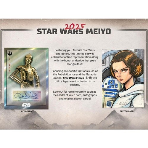 2025 TOPPS STAR WARS MEIYO HOBBY BOX (64 Cards) Brand New Factory Sealed From JP - Picture 4 of 8