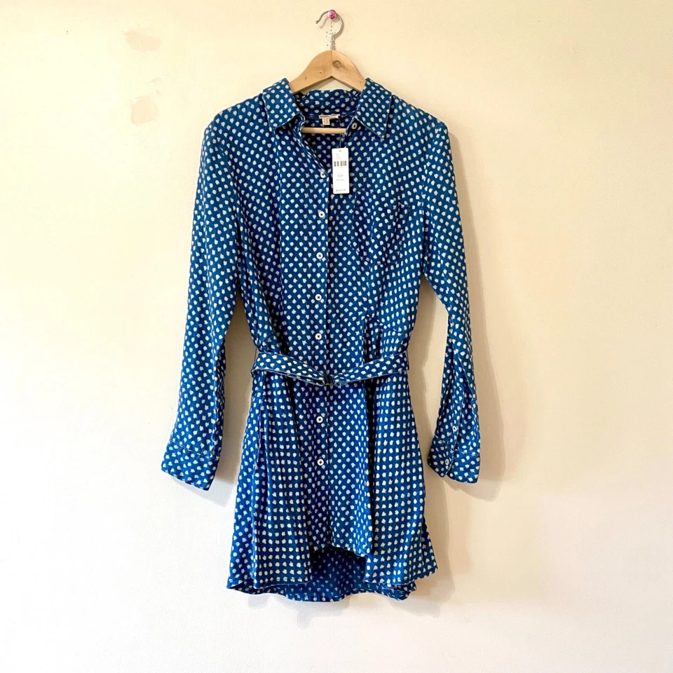 Vestido Camisa Anthropologie Holding Horses Lino Punteado 12 Pequeño Nuevo con Etiquetas Foto 4 de 4