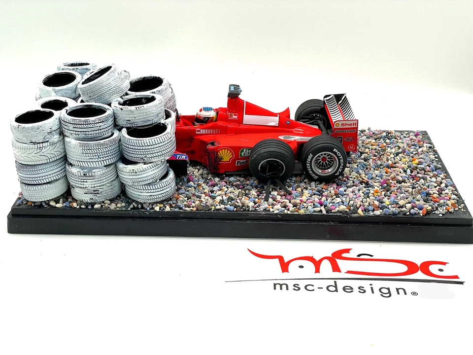 1:18 Schumacher Ferrari F399 GP Silverstone Crash Umbau, mit Zertifikat - Bild 2 von 4