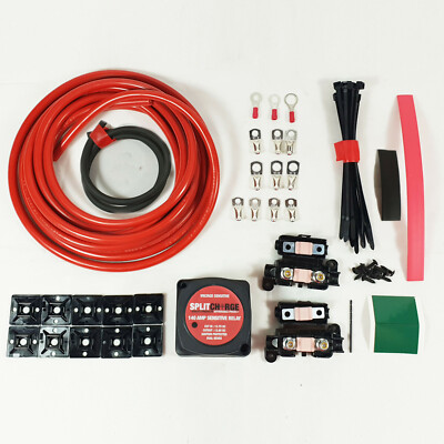 Split Charge Relay Kit - 12V Camper 140A AMP Voltage Relay 70/110 AMP - BAS