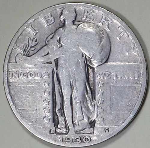 1930 - S  Standing Liberty Quarter - ** VG+ **