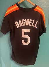Houston Astros Jeff Bagwell #5 Retro Classic Baseball Mens XL Jersey Stitched