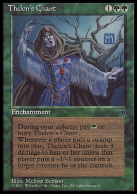 Magic the Gathering MTG Thelon's Chant (76) Fallen Empires   LP