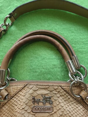 Coach k1093-16354 Madison Sophia Python Leather Tan HTF | eBay