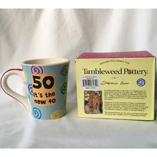 Tumbleweed Pottery Cup 50th Birthday Mug New in Box