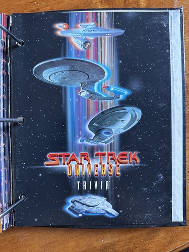 Universe Original Star Trek Binder Book 1997 Newfield User Manual Trivia - Picture 24 of 24