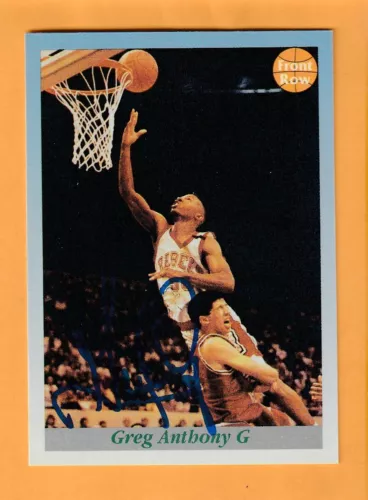 Greg Anthony UNLV Rebels AUTO Signed 1991-92 Front Row Premier Card